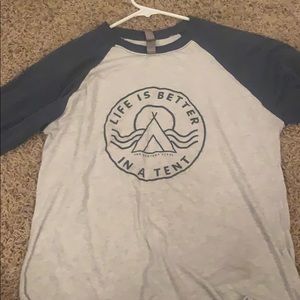 Women’s baseball tee.